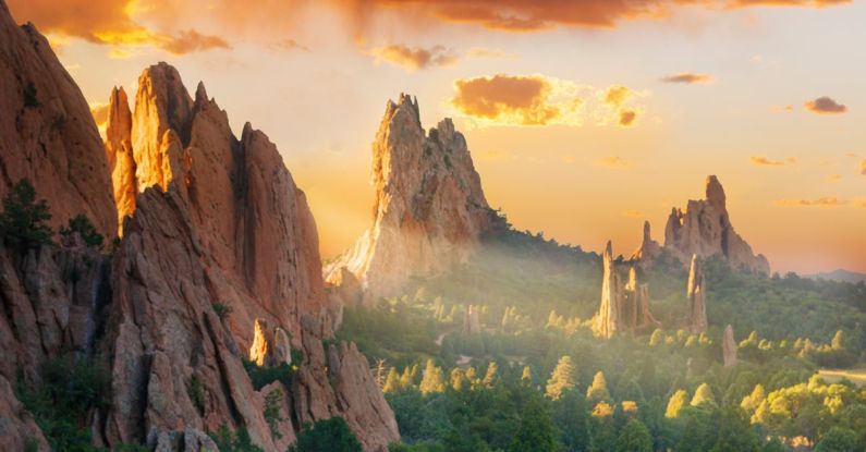 Career Environment - Garden Of The Gods Rock Formations At Stunning Sunset